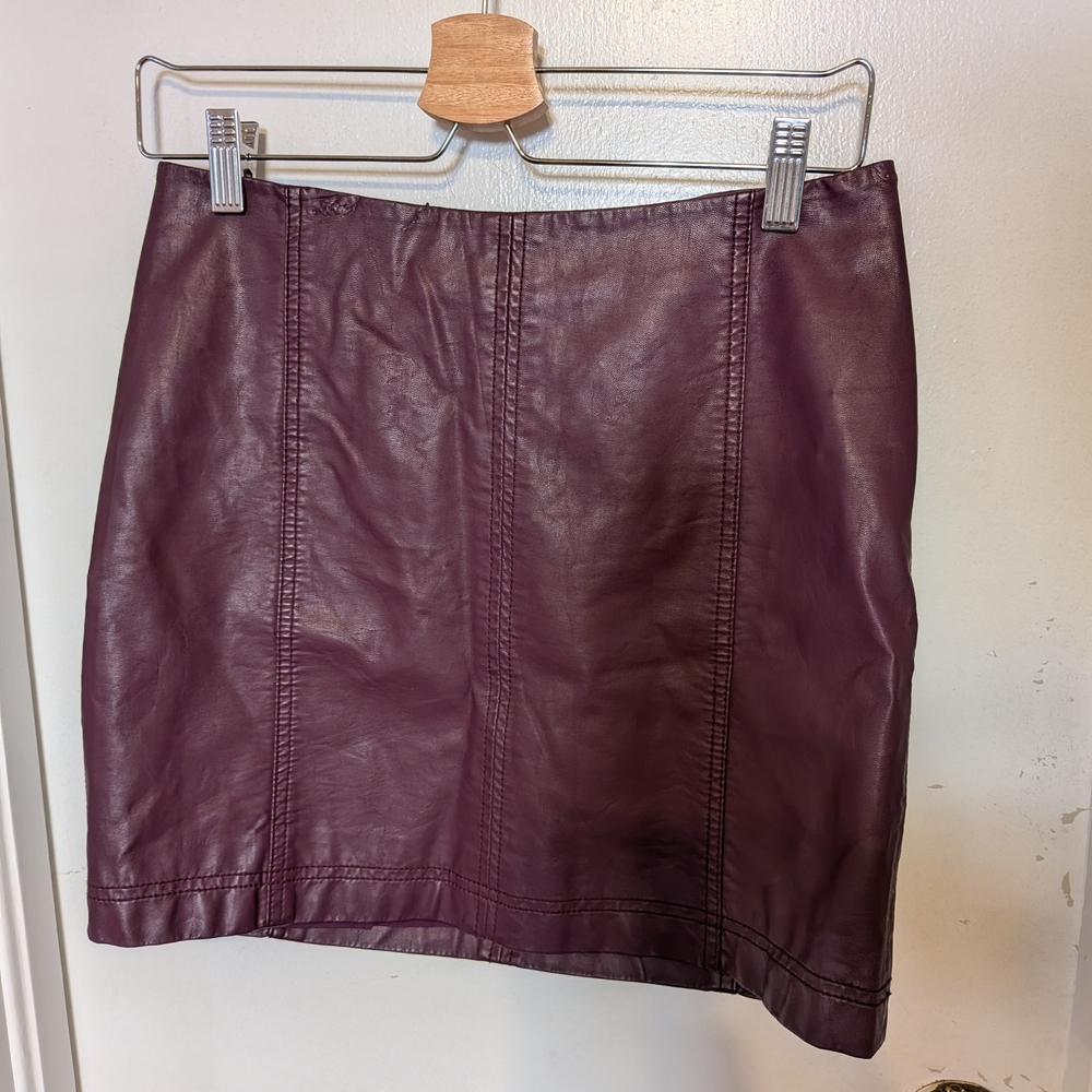 Free People Deep Purple Mini Skirt